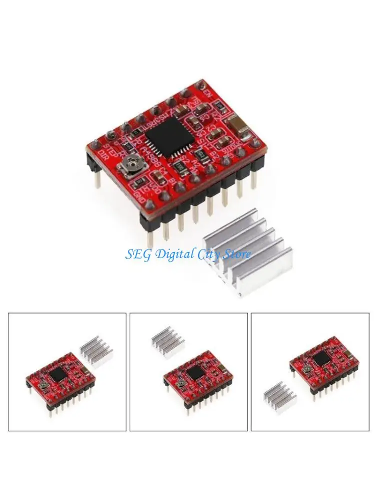 U75B 1PCS A4988 Stepper Motor Driver Complete with Headers Simple And Direction Control for NEMA17 3D Printer Motor