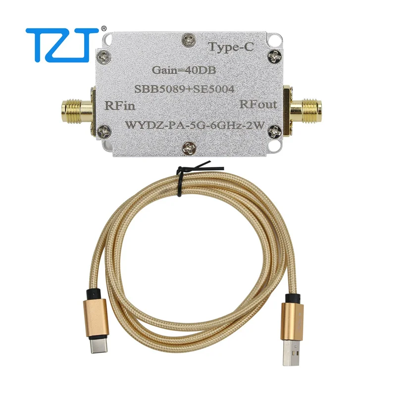 TZT SBB5089+SE5004 One-Way Microwave Power Amplifier RF Power Amplifier Module 40DB WYDZ-PA-5G-6GHz-2W