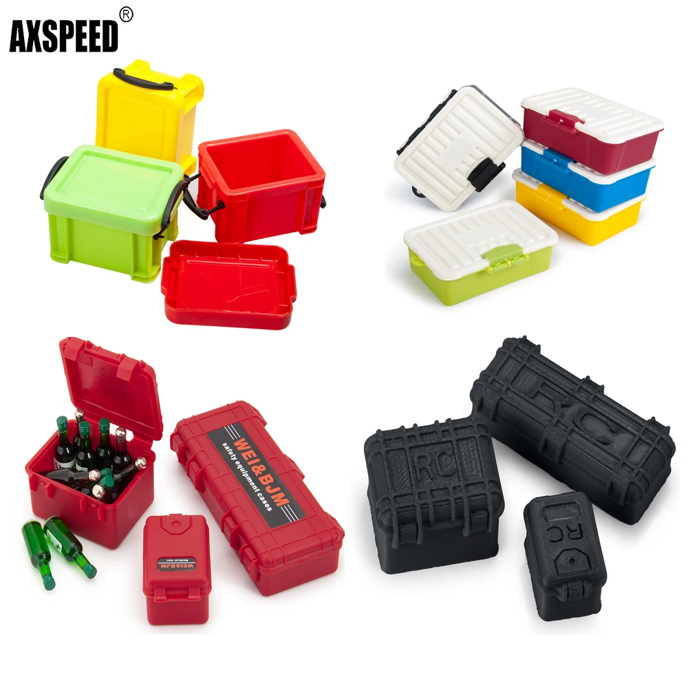 AXSPEED Plastic Storage Box Decoration Tool for 1/24 Axial SCX24 For 1/10 Axial SCX10 Simulated RC Crawler Car Accessories