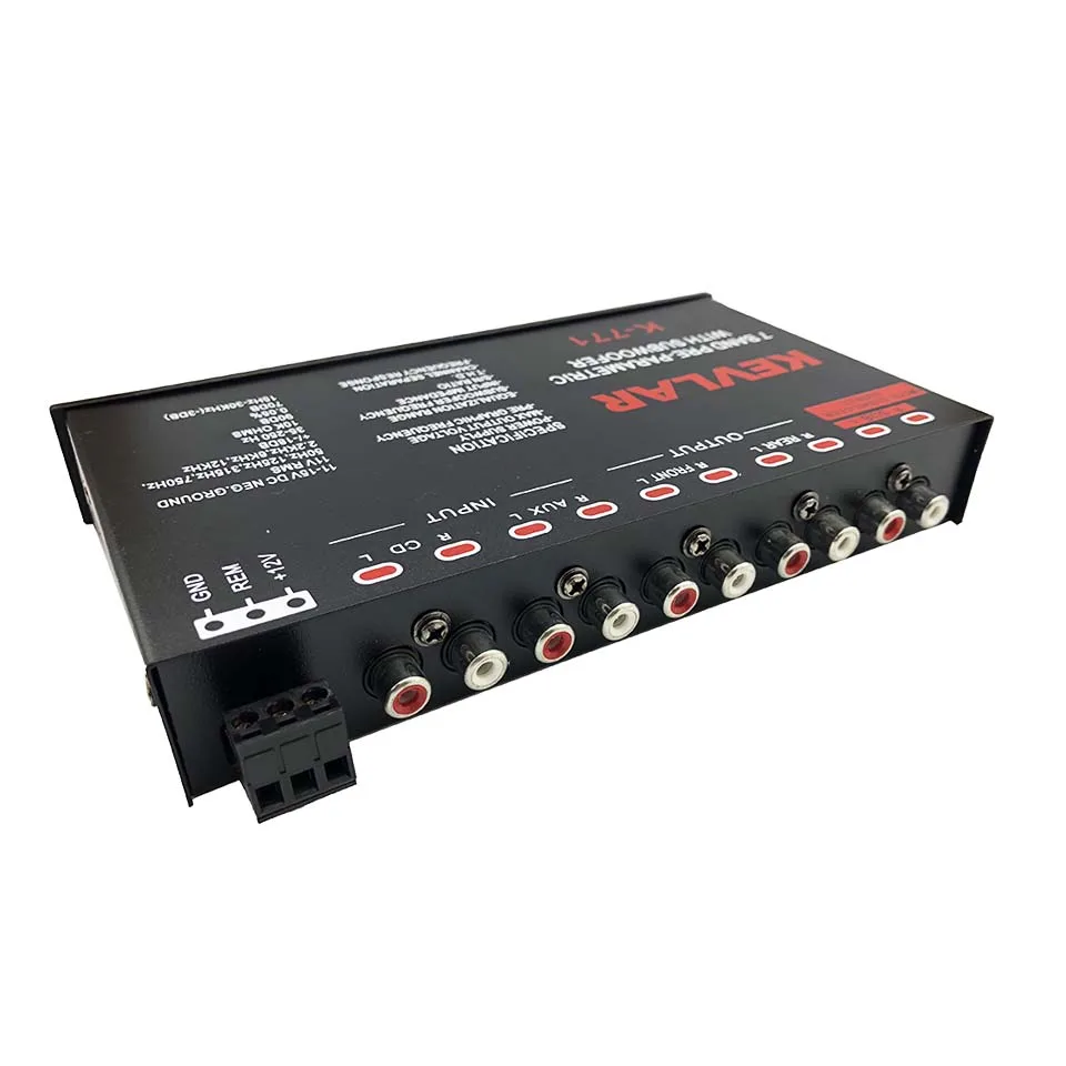 Nvarcher 7 Segment Equalizer Car Audio EQ Tuning Crossover Amplifier DC 12V