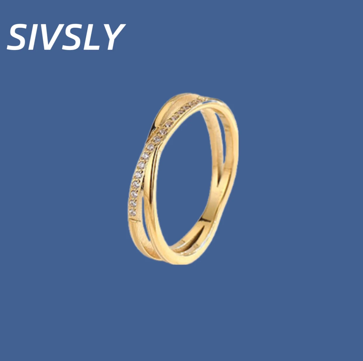 

Luxury titanium steel women's rings in popular Japanese and Korean styles, high-end design stainless steel rings, fashionable
