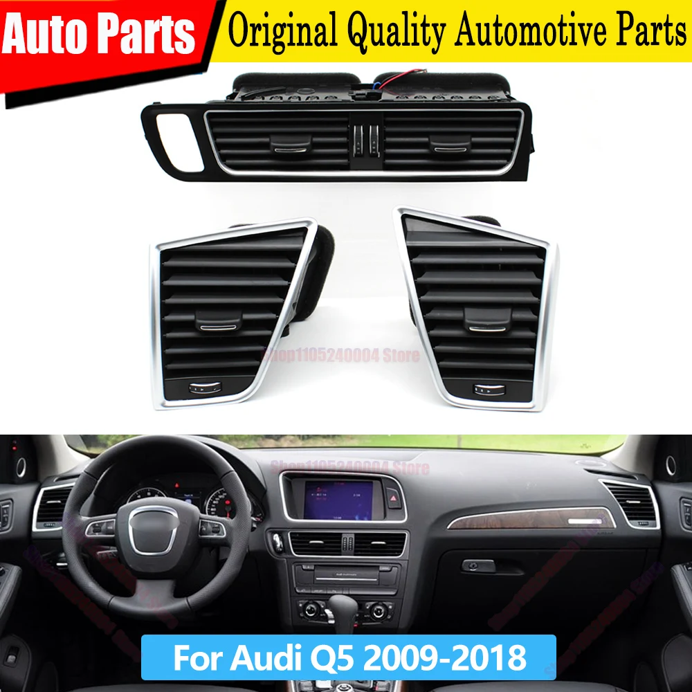 For Audi Q5 2009-2018 LHD Car Front Dashboard Middle Left Right AC Vent Outlet Grille Assembly 8R1820951 8R1820901 8R1820902