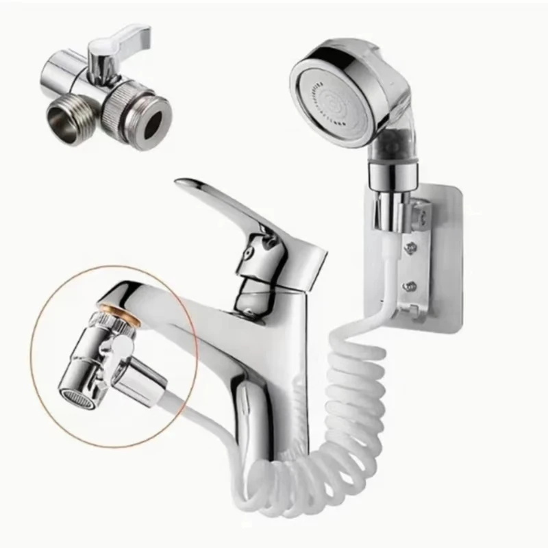 Universal Faucet Splitter for Kitchen Bathroom Toilet and Shower Diverter Valve Water Tap Connector with Easy Switch Adapter