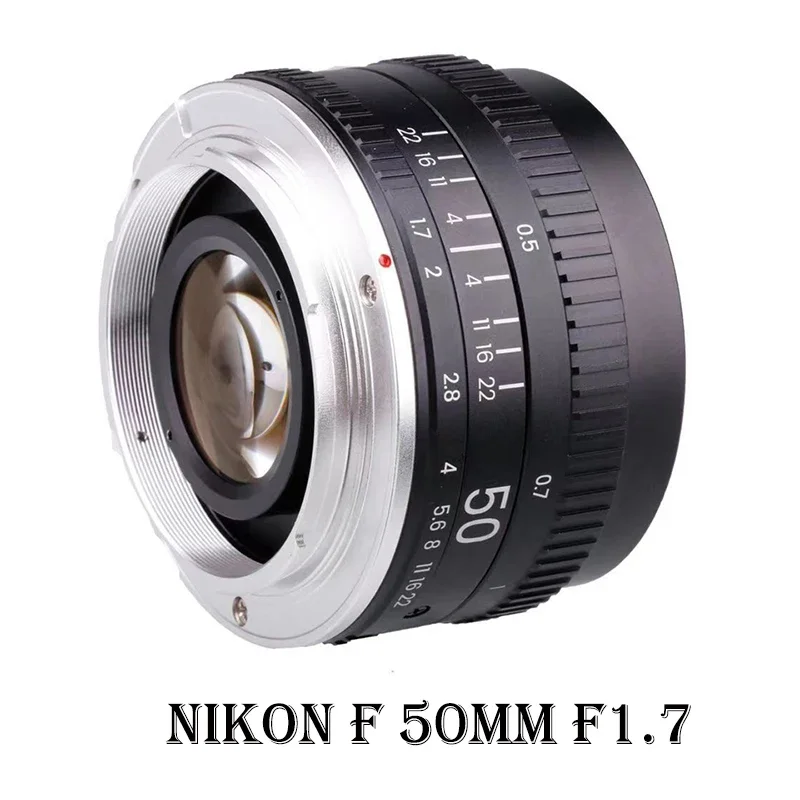 FH 50mm F1.7 Metalowa, duża przysłona, standardowa, pełnoklatkowa, portretowa soczewka z ręczną ostrością do lustrzanek Canon EOS EF M42 Nikon F