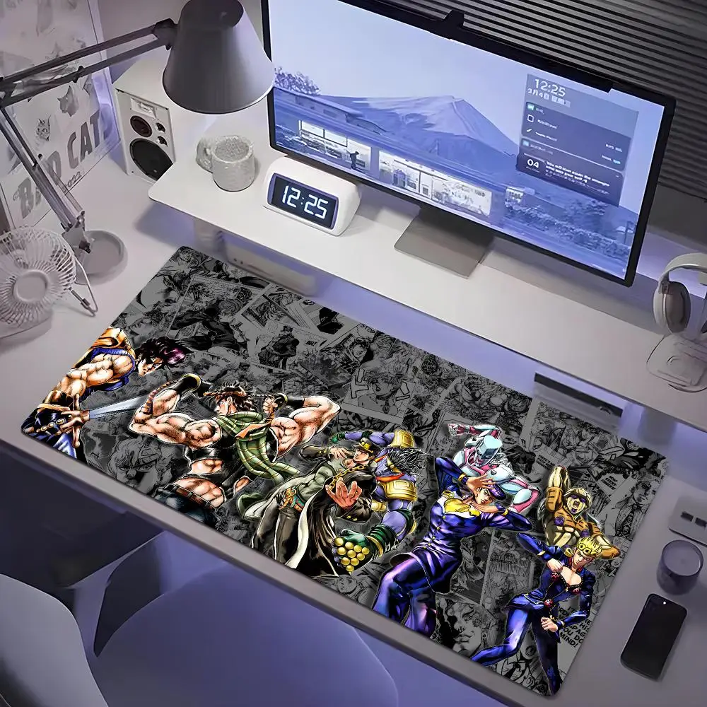 JoJo's Bizarre Adventure Mouse Pad Tablet mouse Pad Laptop xl desktop mate, cute HD Rainbow Gaming keyboard pad, Player, 90x40