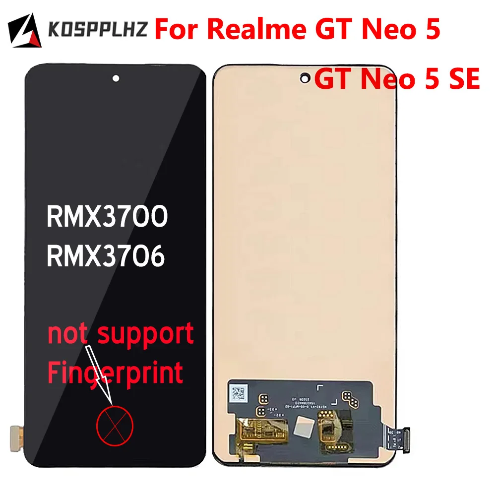 TFT No Fingerprint For Realme GT Neo 5 / 5SE LCD Display + Touch Screen Replacement For Realme RMX3700 RMX3706 Display