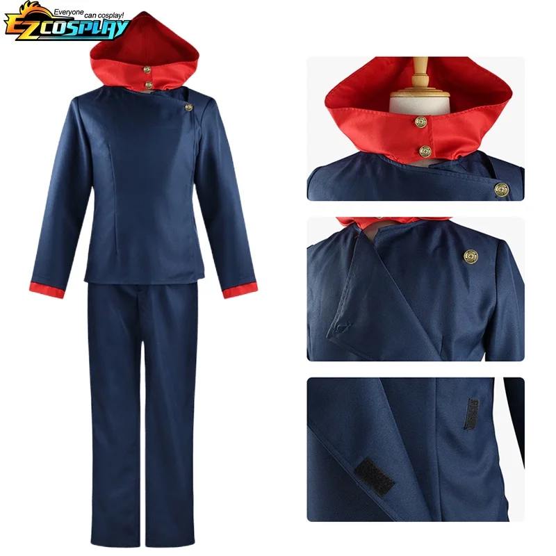 Itadori Yuji Cosplay Anime Jujutsu Kaisen Itadori Yuji Cosplay Costume Wig Jacket Pants Uniform Wig Suit Halloween Costumes image 3