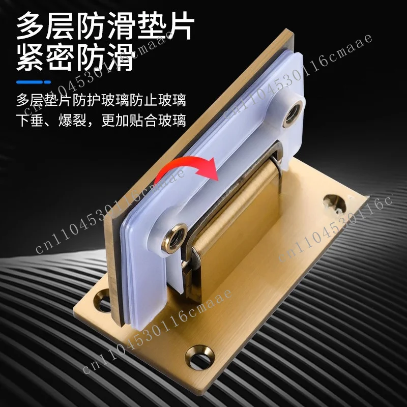 Glass door hinge bright light heavy duty bathroom clip 90 degree shower glass door fixing clip toilet