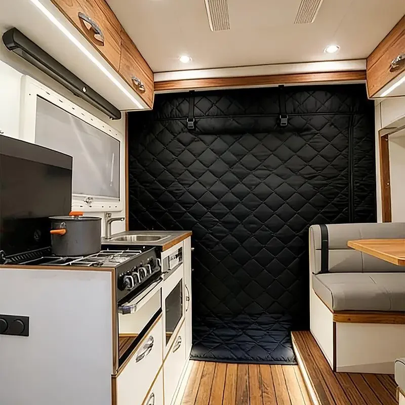 For Fiat Ducato Peugeot Boxer Citroen Relay 2006 Plus Ram Promaster Quilted Blackout Thermal Cab Divider Caravan RV Accessories
