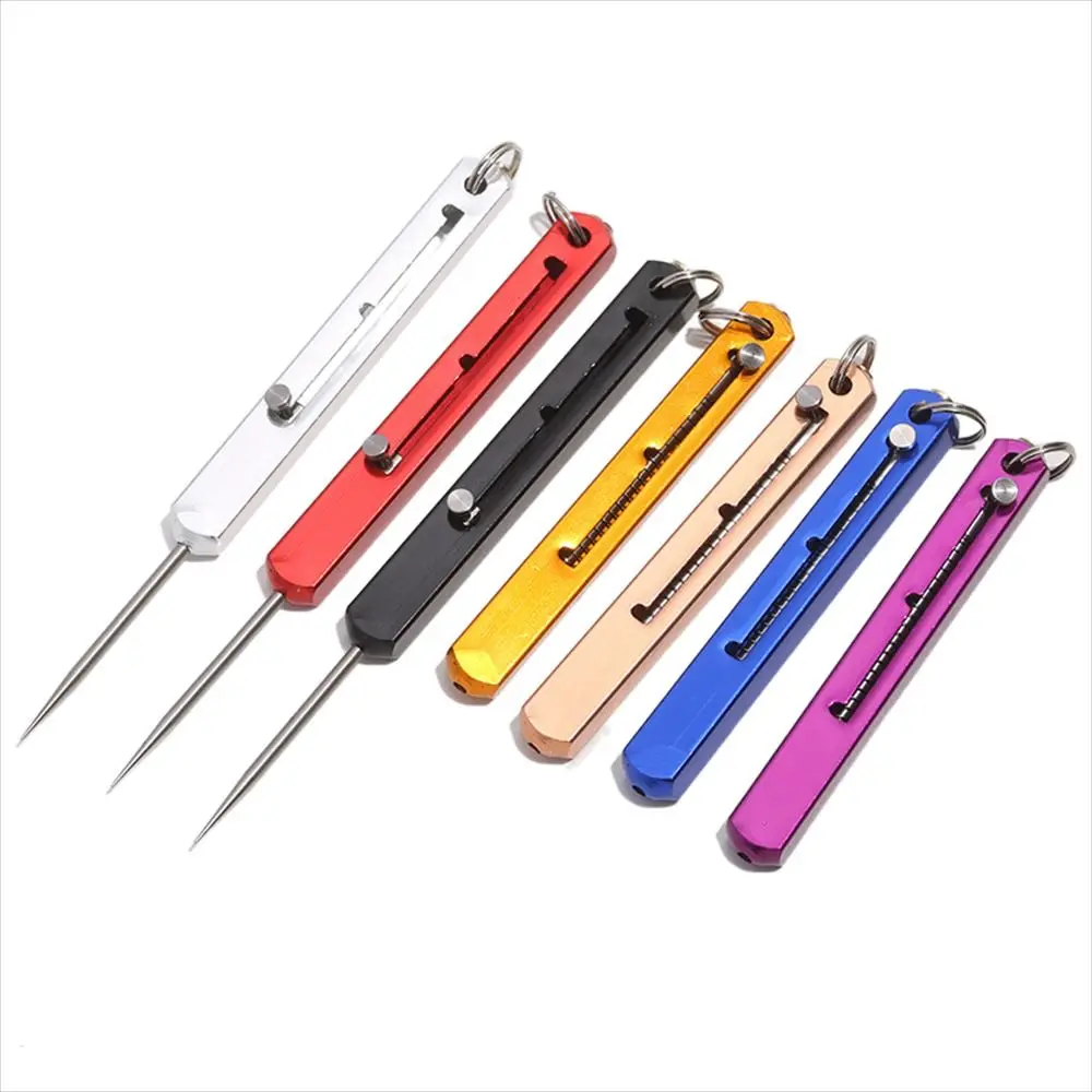 Telescopic Titanium Toothpicks Push-pull Tooth Cleaning Metal Toothpick Adjustable Length Fruit Pick Fruit Toothpick