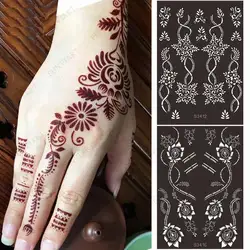 Reusable Temporary Henna Tattoo Stencil for Hand Arm Sleeve Mehndi Stencils Designs Painting Template DIY Tattoo Supplies