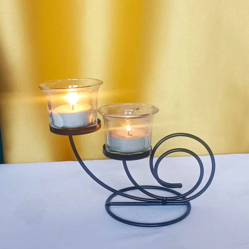 Retro Iron Holder Premium Metal Decorative Candlestick for Home Table Decoration Festive Wedding Birthday Christmas Event