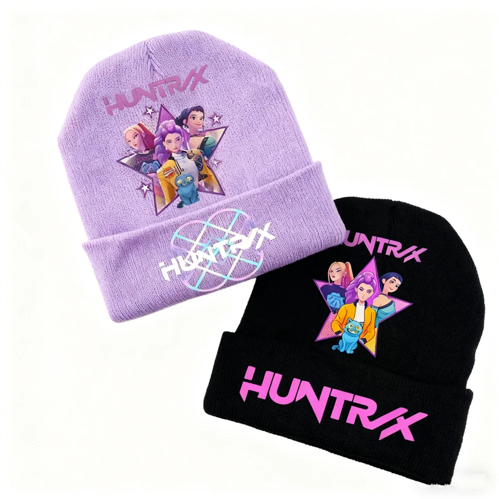 K-Pop شيطان الصيادين الفتيات الفتيان قبعات منسوجة الكرتون الأطفال القبعات القطن الشتاء Kawaii قبعة أنيمي عيد ميلاد هدايا عالية الجودة #4