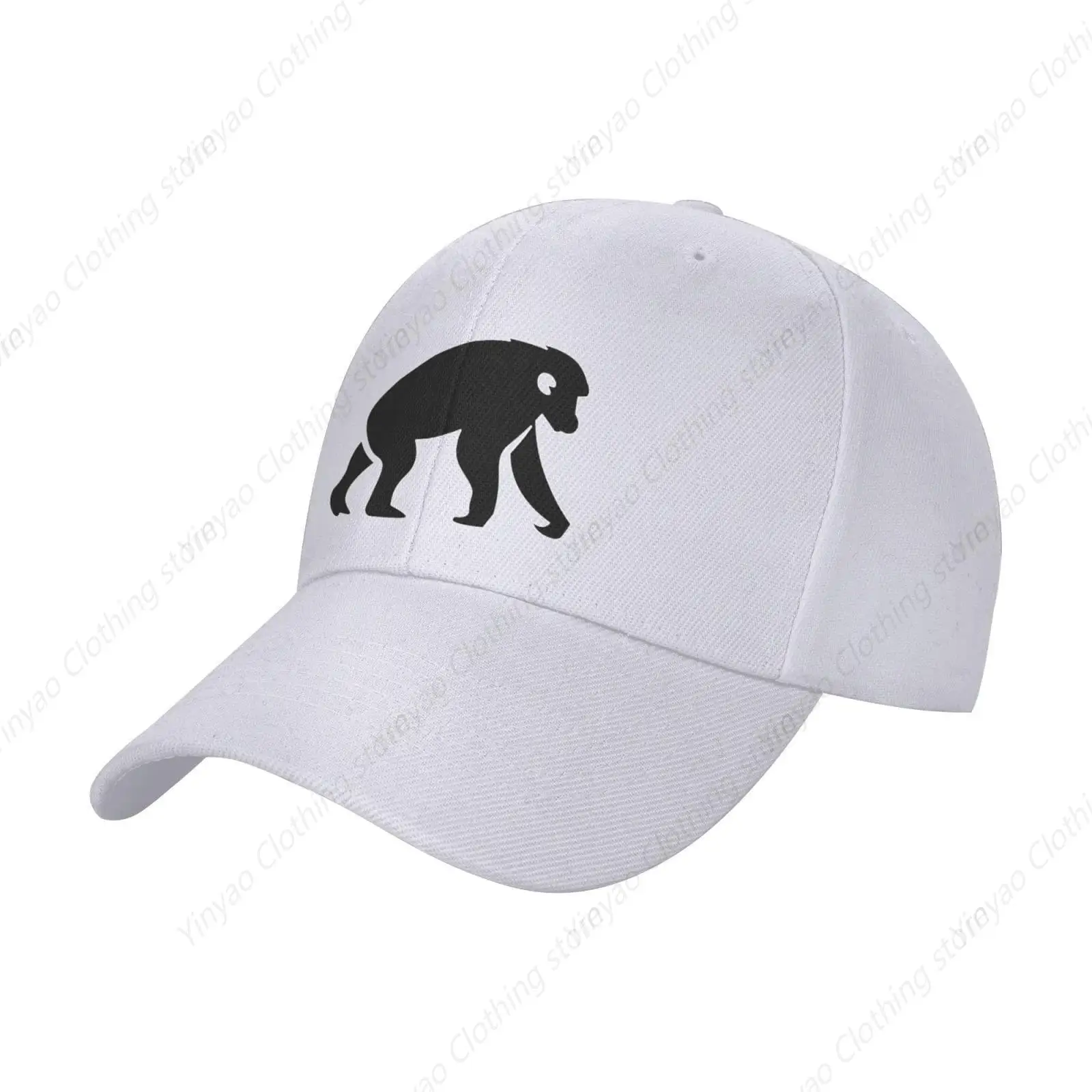 Chimpanzee patterned duckbill cap for men and women outdoor sports baseball cap with snap button sunshade truck cap