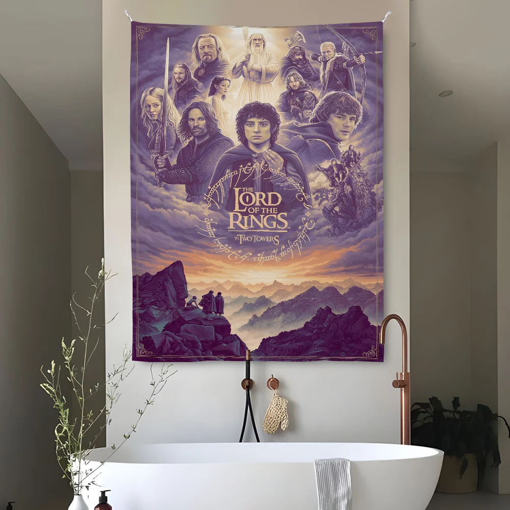 The L-LordS Of The R-Rings Retro Tapestry Perfect For Home&Living Bedroom Decor Wall Art Backdrop Banner