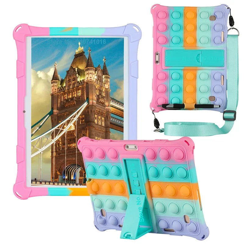 Silicone Case for 10 10.1 10.4 inch Android MTK8752 K107 S107 MTK6592 Tablet PC BDF BMXC DEXP DIGMA BQ Case Cover 9.44*6.69 inch