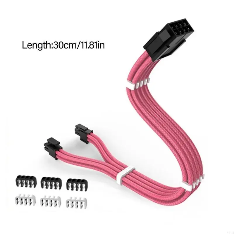 

Y5LB CPU 8pin to 4+4pin Detachable Male to Male Extension Power Cable for PC