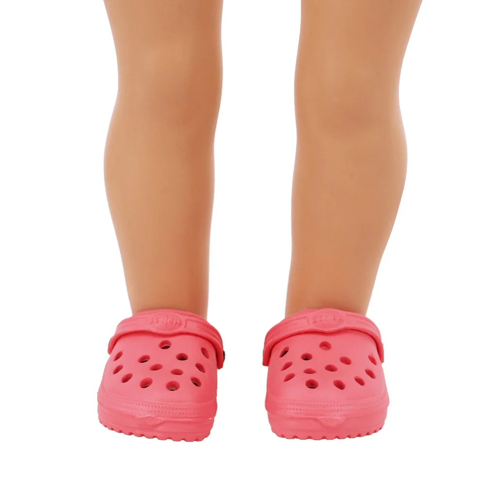 Plastic Sandals for 18 inch Girl American & 43 Cm Born Baby Reborn Doll Shoes Clothes Accessories Slippers,Our Generation Gifts