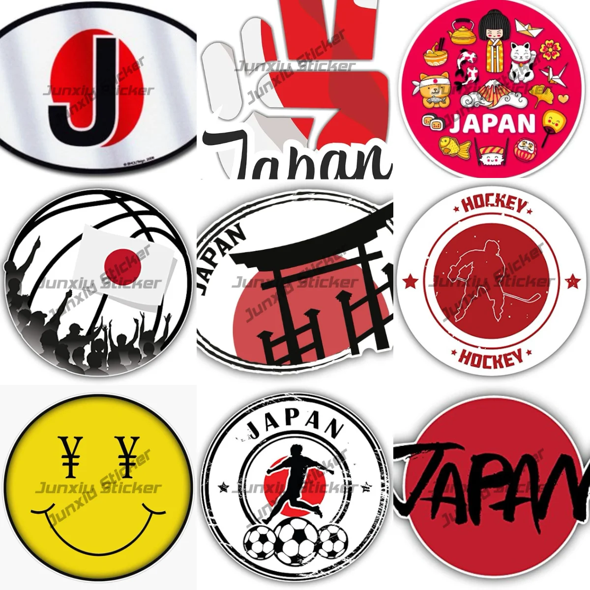 

Japan Flag Slogan Soccer Stamp Bumper Sticker Japanese Flag Kanji Drag JDM Waterproof Decal Cover Scratches Decor Graphic