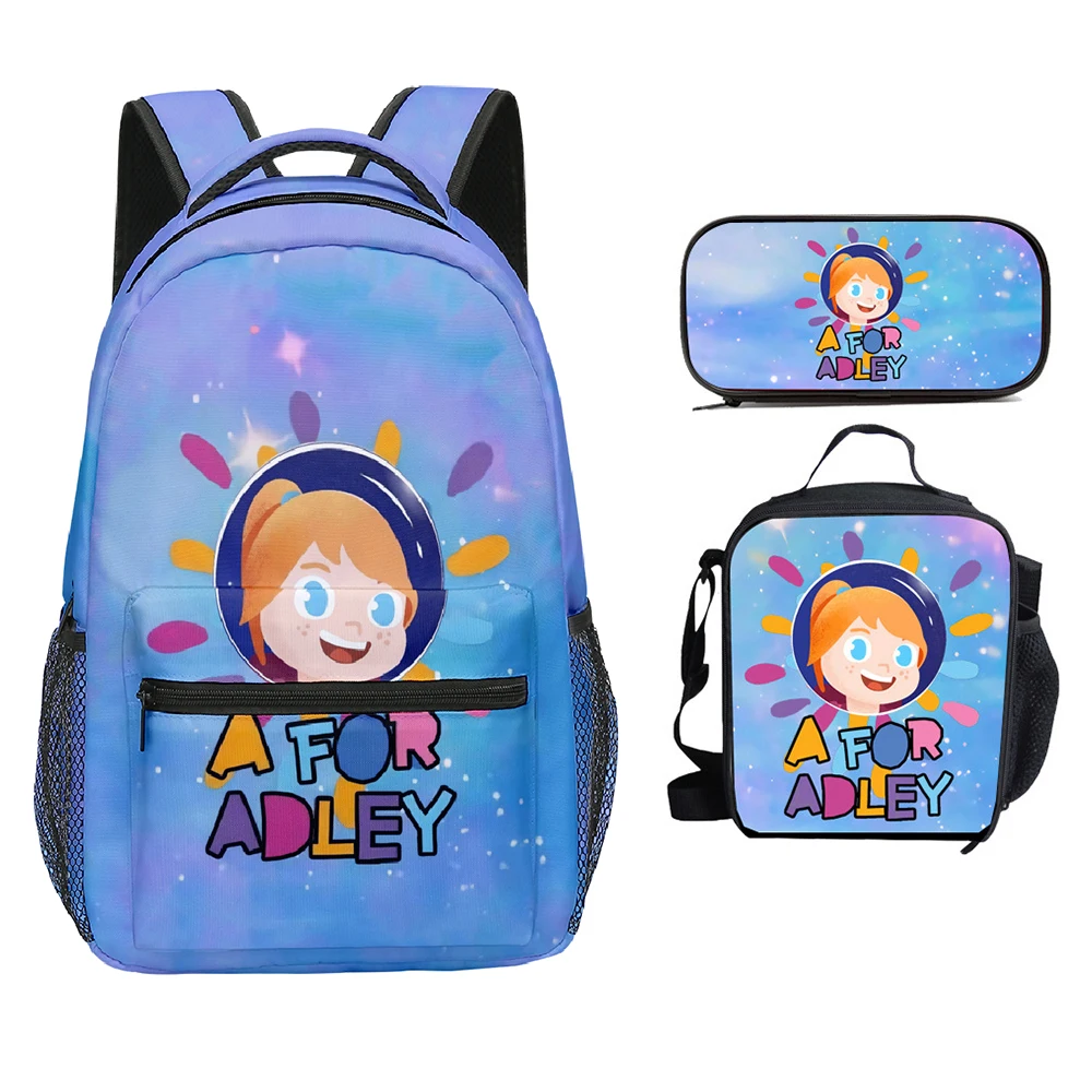 Trendy Popular Novelty Trendy AFOR ADLEY 3D Print 3pcs/Set Student School Bags Laptop Daypack Backpack Lunch bag Pencil Case
