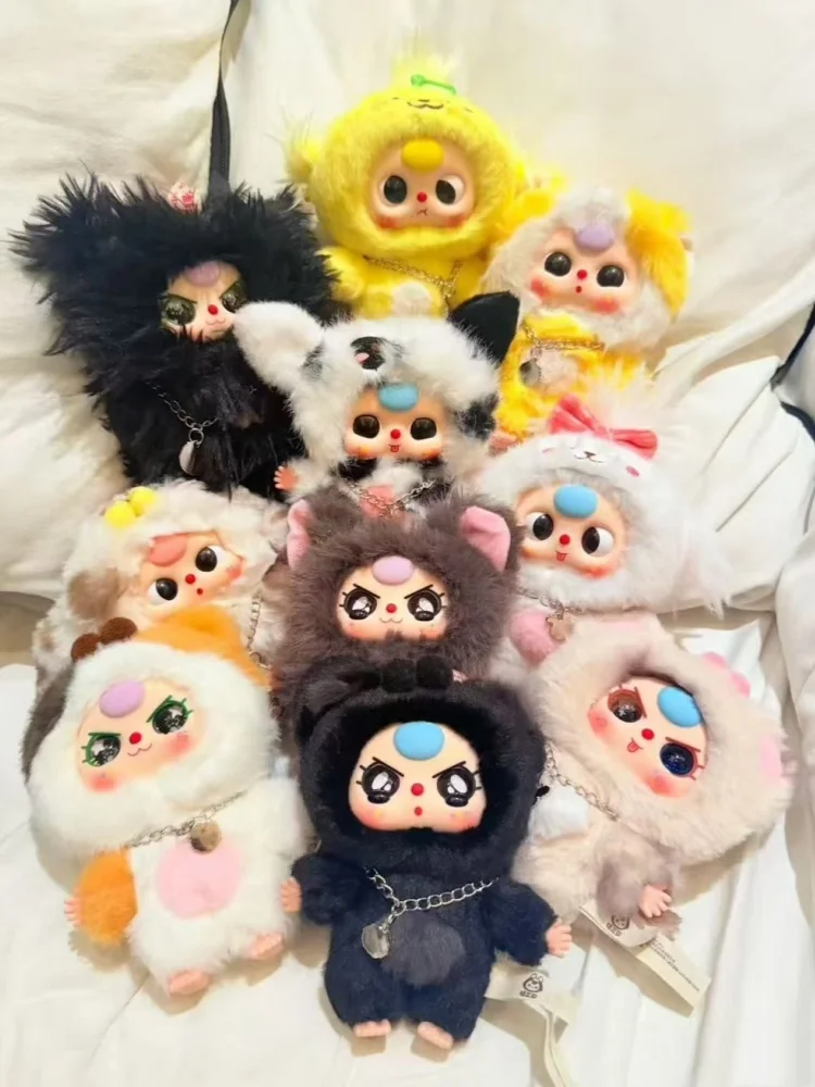 

Baby Three Cats And Dogs Series Trendy Blind Box Vinyl Face Toys Display Figurines Plush Pendant Ornaments Gifts Surprise Box