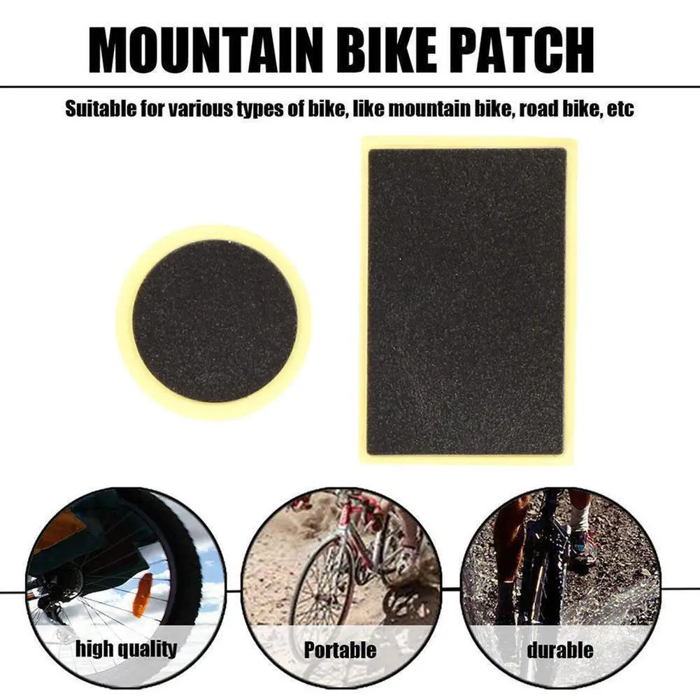 Patch per la riparazione di pneumatici per biciclette Patch per pneumatici per bici senza colla strumenti per la riparazione di forature Kit di riparazione di pneumatici accessori per la riparazione di pneumatici per biciclette