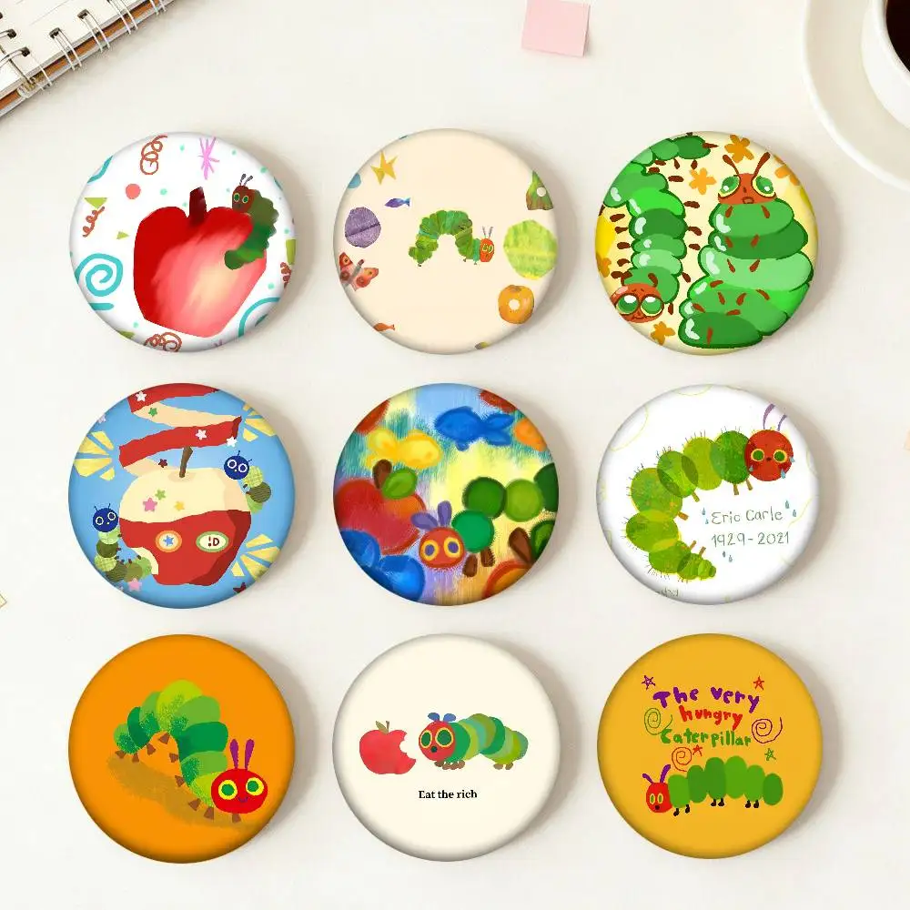 The Very Hungry Caterpillar Round Badge Creative Brooch Clothing Backpack Accessories Lapel Pin