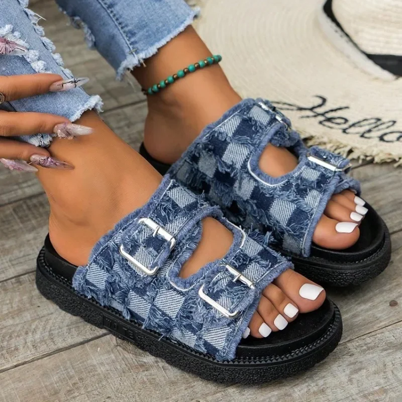 Women Slippers Summer Hot Sale Gladiator Slippers Beach Flat Walking Sandals Platform Slingback Slides Women Zapatos De Mujer