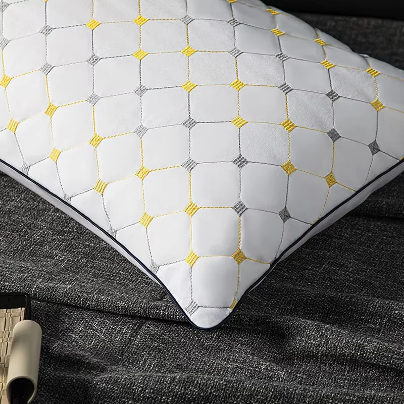 وسادة فائقة النعومة عالية الارتداد ناعمة ومريحة لغرفة النوم وسادة نوم تساعد على النوم العناية بالعمود الفقري العنقي خمس نجوم وسادة الفندق الأساسية