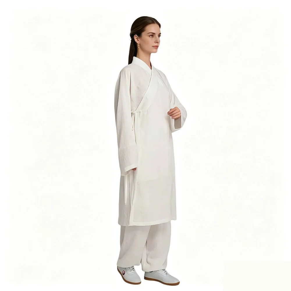 Limited Sale Chinese Style Cross-Collar Tai Chi Uniform Breathable Loose Fit Wudang Kung Fu Clothing for Adults Qigongmeditation