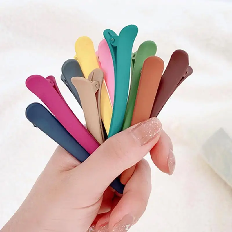 Matte Duckbill Clip Simple Plastic Hair Clip Hairdressing Salon Hairpins Plastic DIY Hair Care Women Hair Clamps Styling Tools