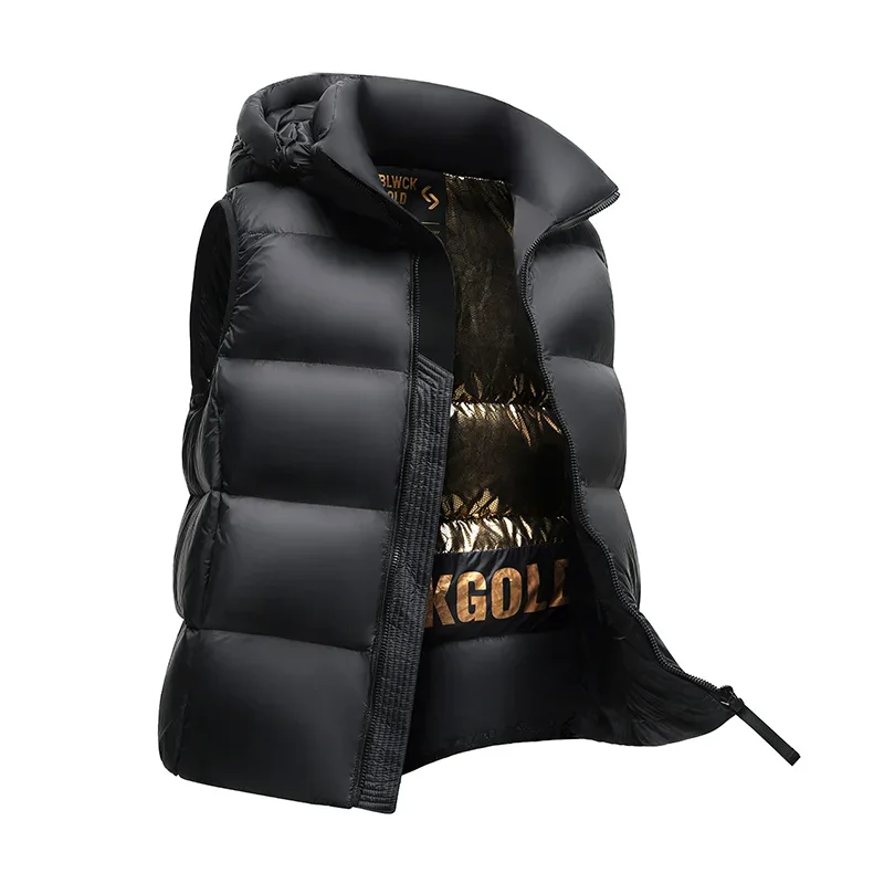 مريحة دافئة عصرية متعددة الاستخدامات أسفل سترة الرجال في الهواء الطلق عالية الجودة الرياضة الترفيه أكمام سترة ريشة الدفء #3