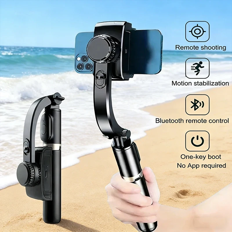 Portable Selfie Stick Tripod Cell Phone Stand Camera Tripod with Rechargeable Wireless Remote Travel Essentials for iPhone Andro