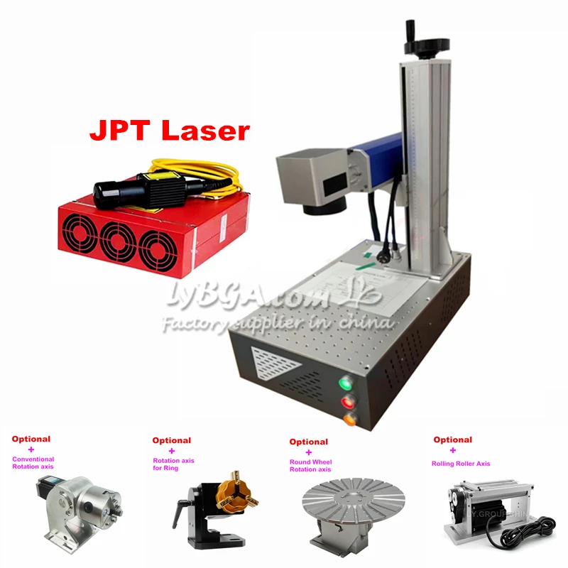 

100W JPT Mopa Fiber Laser Marking Cutting Machine 20W 30W 50W Raycus Laser Engraving for Metal Jewelry Silver Laser Engraver