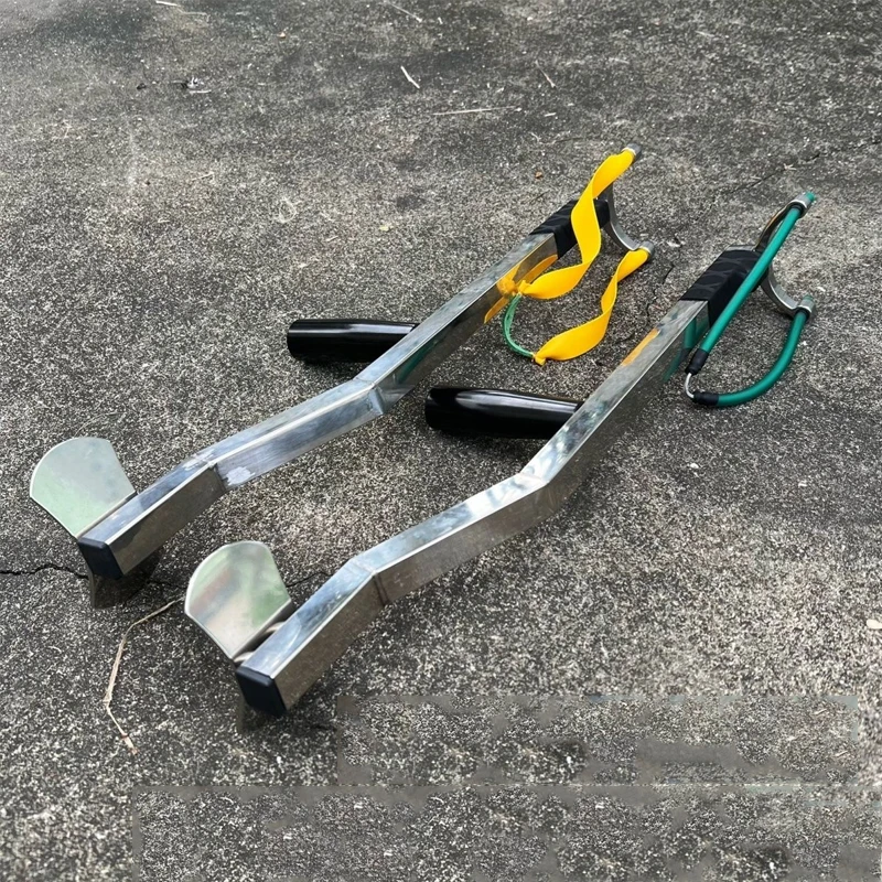 Outdoor Portable EDC Creative Flat Leather Slingshot Camping and Hiking Stainless Steel  Tool