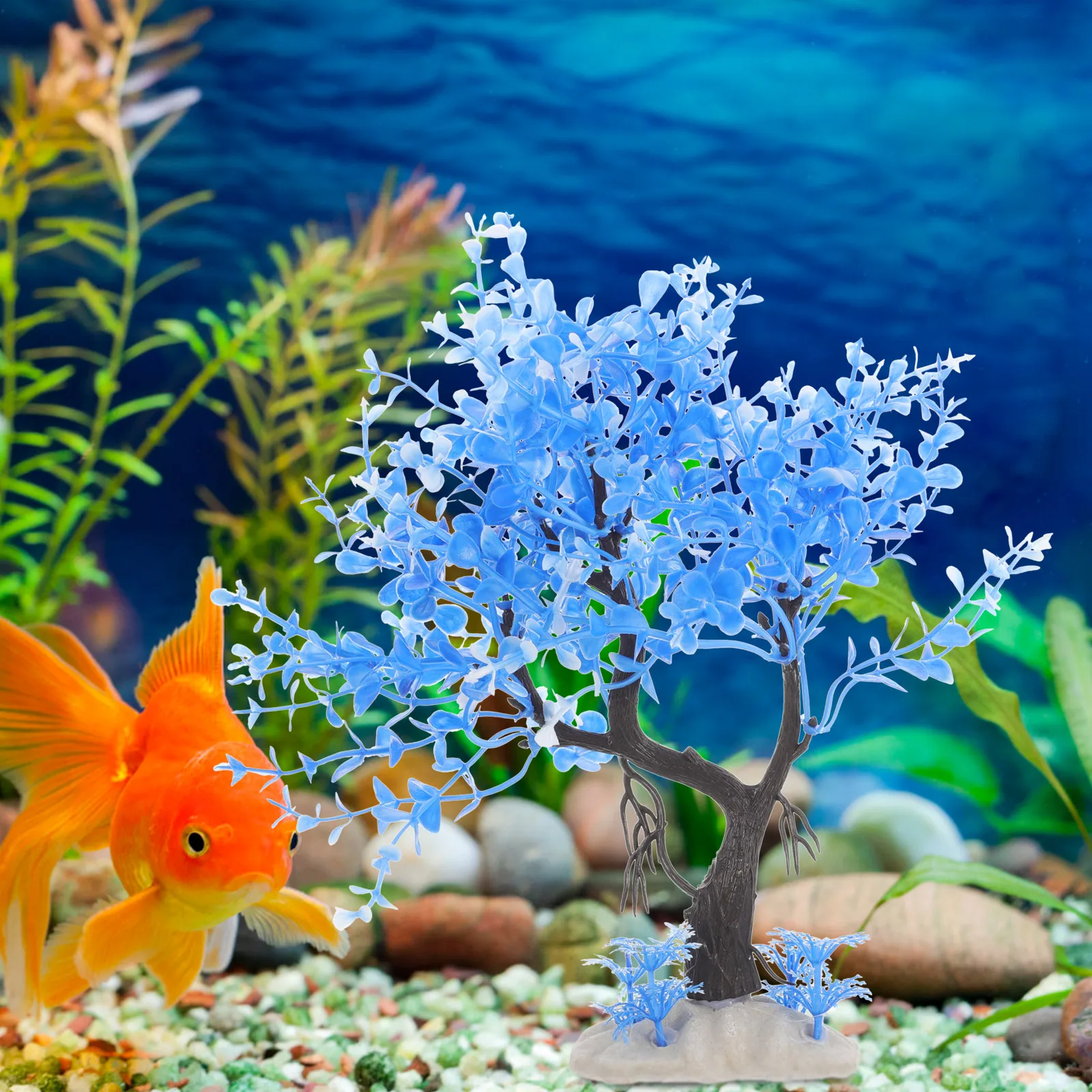

7Pcs Artificial Tree Root with Plant Decoration Lifelike Aquatic Plants for Fish Tank Aquarium Decor Fish Tank Decor