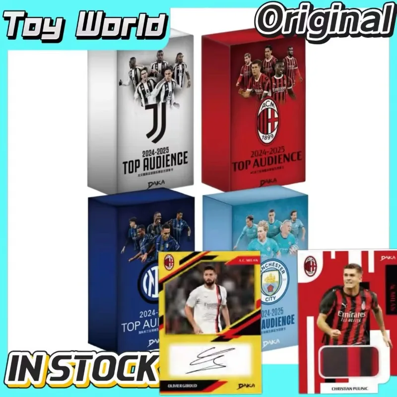 2024-25 Daka Top Audience Football Collection Card Juventus AC Milan Inter Man City Star Player Autograph Trading Card Box