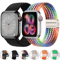 Braided Strap For Apple Watch Band 44mm 40mm 45mm 41mm 42mm 46mm 49mm 38mm Magnetic Bracelet iWatch Series 10 SE 9 8 7 6 Ultra 2