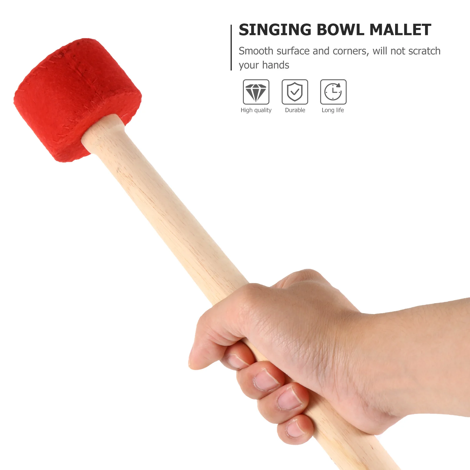 

Bowl Stick Hammer Meditation Tool Singing Mallet Striker Small Spiritual Sound Silica Gel Mallets