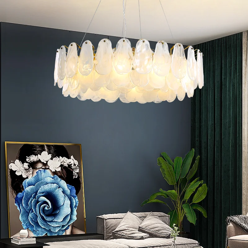 

YUNYI Modern Luxury Indoor Pendant Gold Hanging Lights Decoration Living Room Bedroom Hotel Glass Chandelier LED Lamp