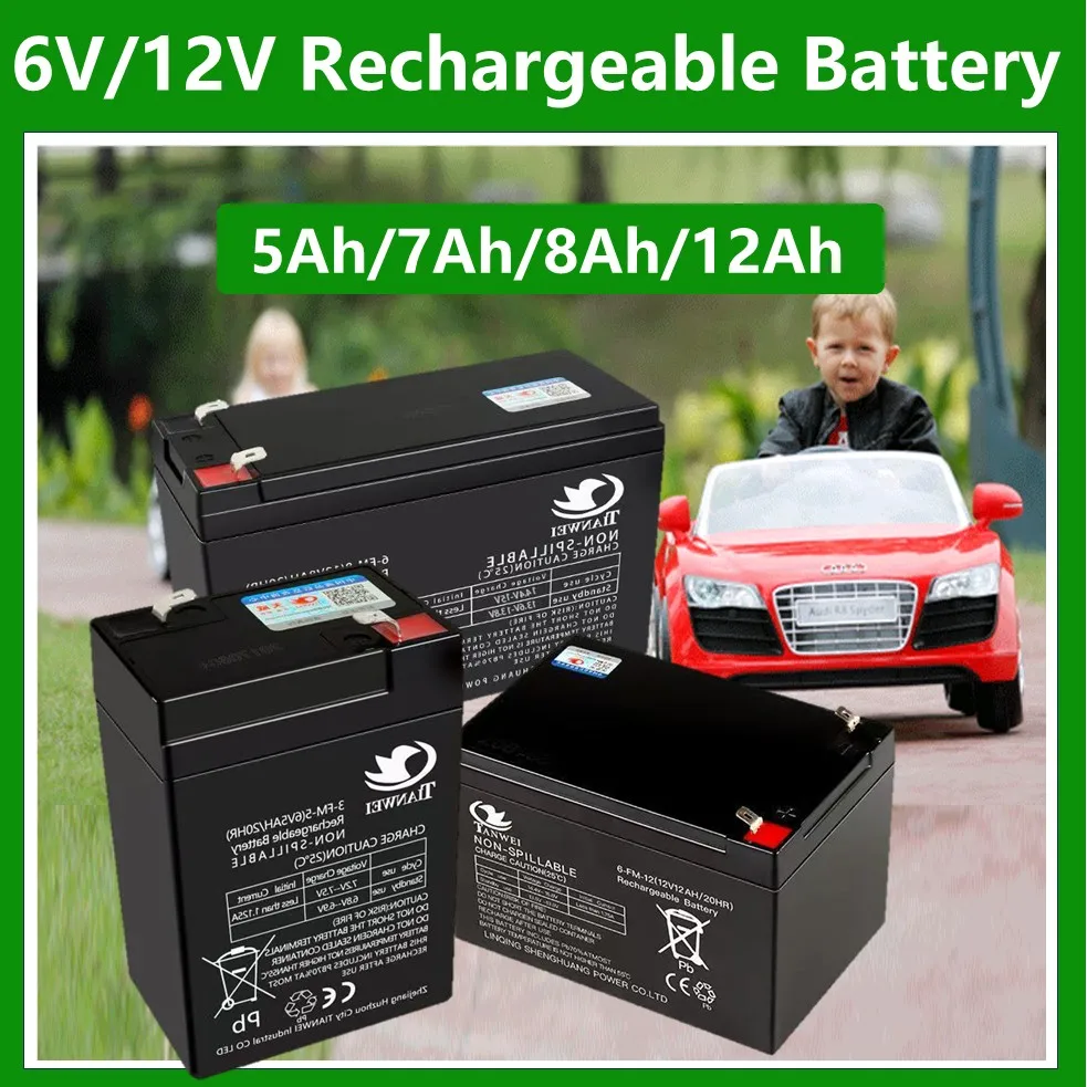 Children Toy Car Battery 6V 12V 5Ah 12Ah Battery for UPS Backup Uninterruptible Power Supply Electronic Scale Solar power system