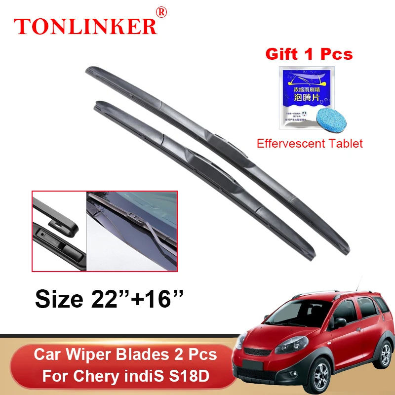 

TONLINKER Car Wiper Blades For Chery indiS S18D 2011 2012-2015 2016 Car Accessories Front Windscreen Wiper Blade Brushes Cutter