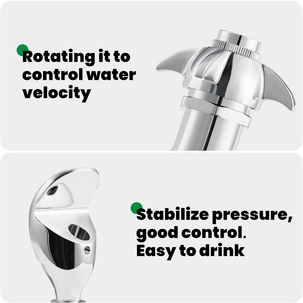 صنبور مياه خارجي ذاتي الإغلاق مع مقبض، فقاعة FPT مقاس 1/2 بوصة، كروم مصقول عالي التحمل للشرب واستخدام الحديقة #3