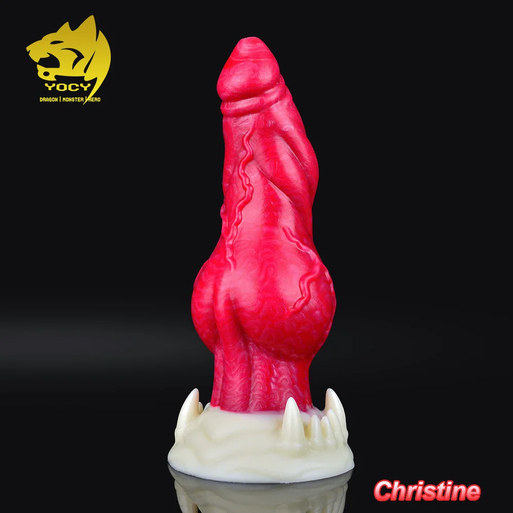 

YOCY 7"Monster Dildo Fantasy Wolf Dildo With Big Knot 6.4cm Thick For Anal Dildo With Strong Suction Cup Dildo For Women Men