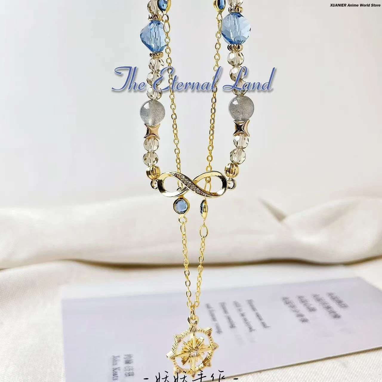 لعبة هونكاي: ستار السكك الحديدية Phainon Khaslana أنيمي طبقة مزدوجة تصميم قلادة المختنق قلادة مجوهرات تأثيري الاكسسوارات اليدوية #4