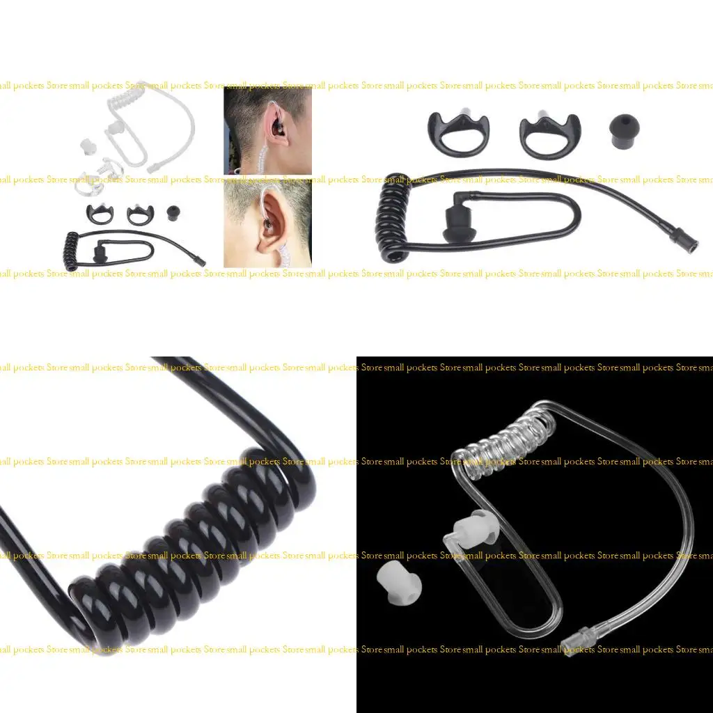 

R1WD Walkie Talkie Earphone Coil Acoustic Air Tube Earplug for Radio Earpiece Headset