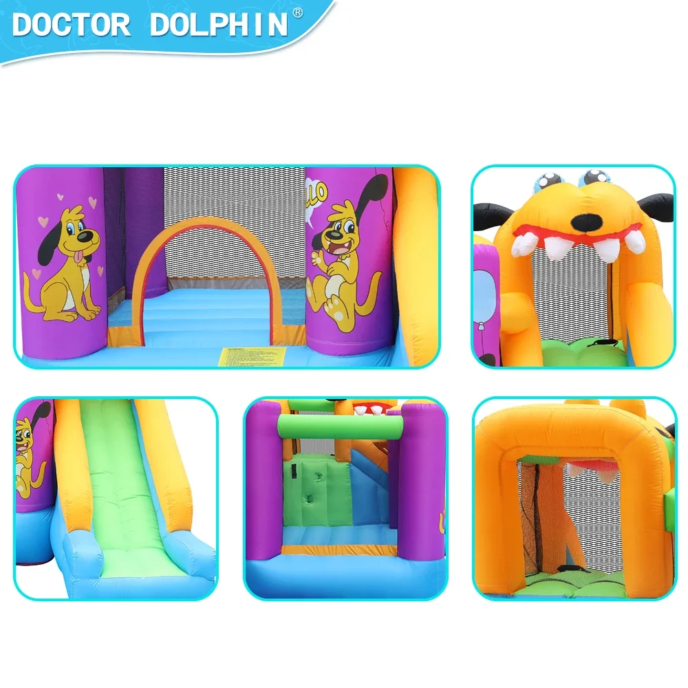 Doctor Dolphin children commercial kids inflatable bouncer Jumping slide bounce house inflatable castles bouncy castle