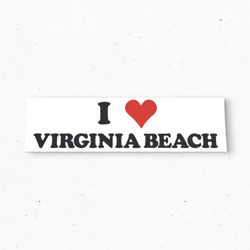 

Наклейка на бампер I Love Virginia Beach — VA Vintage Style — виниловая наклейка 80-х 90-х — наклейки на бампер — наклейки на автомобиль