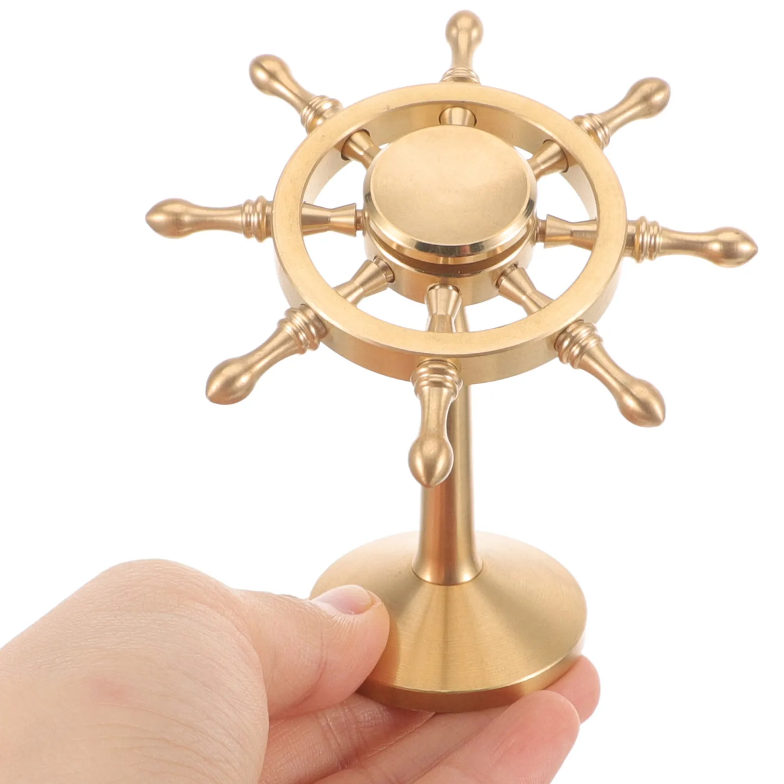 

Copper Marine Rudder Ornament Desktop Decor Car Mounted Vintage Craft Home Office Decoration Ship Simulation