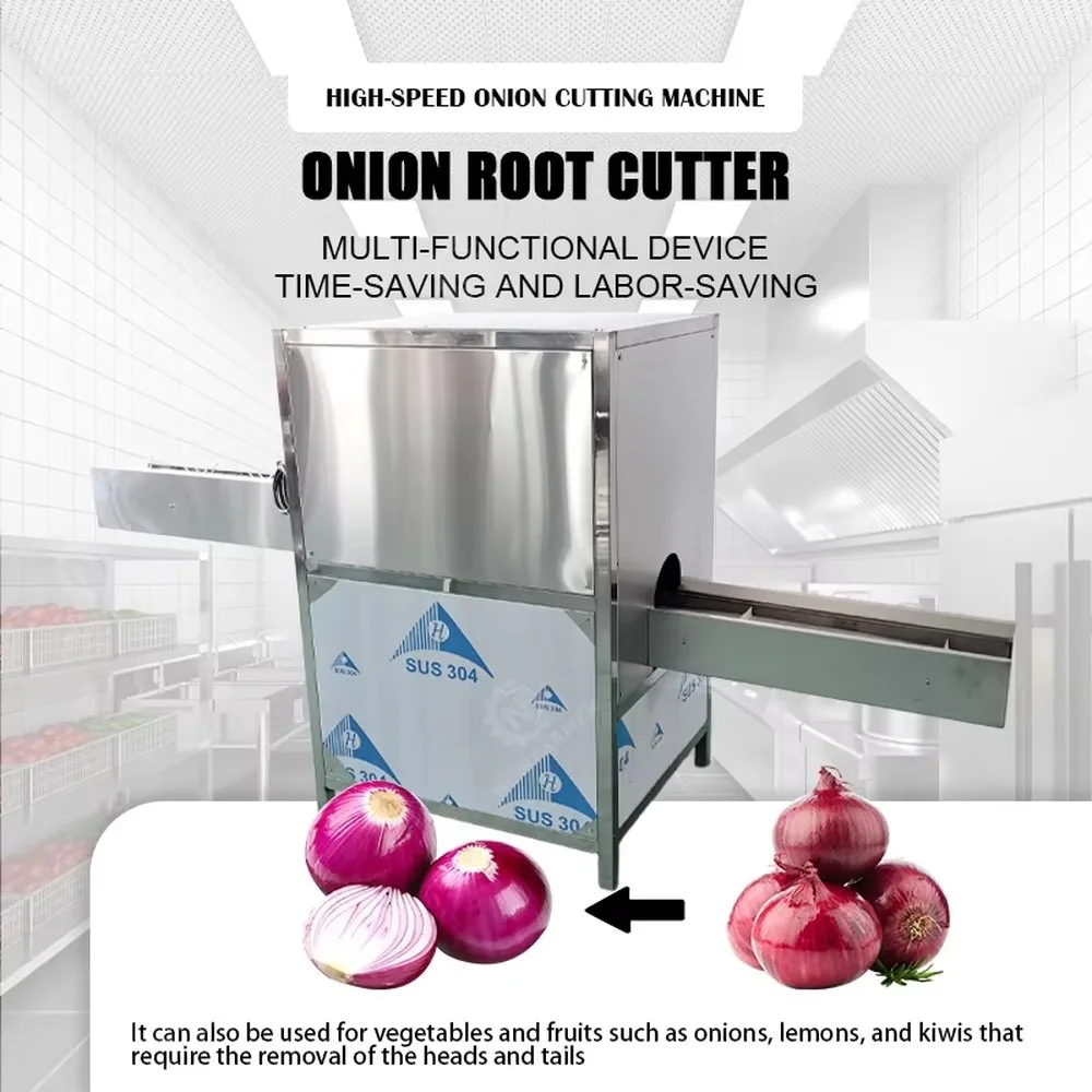 Adjustable Depth Onion Root Cutter Precision Cutting Machine for Restaurant Kitchens and Food Stalls Easy to Use Durable